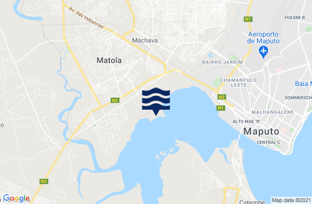 Matola, Mozambique tide times map