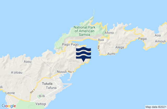 Matu'u, American Samoa tide times map