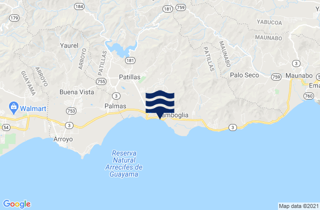 Matuyas Alto Barrio, Puerto Rico tide times map