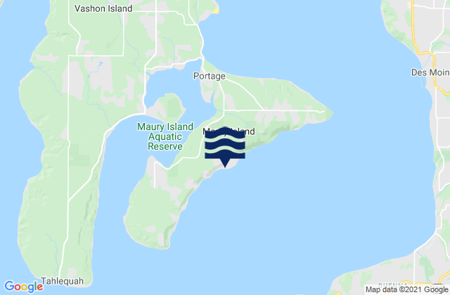 Maury Island, United States tide chart map