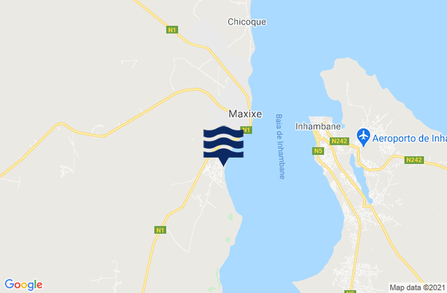 Maxixe, Mozambique tide times map