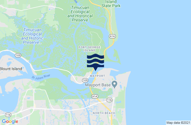 Mayport (Ferry Depot), United States tide chart map