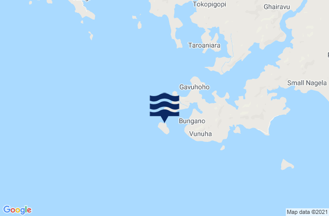 Mbungana Island, Solomon Islands tide times map