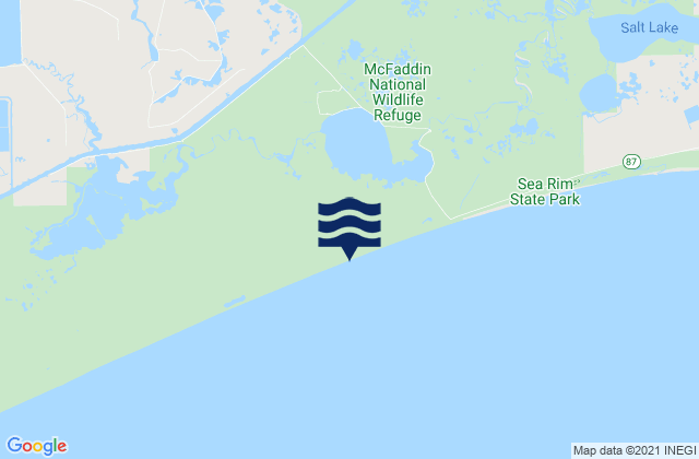 McFaddin Beach, United States tide chart map