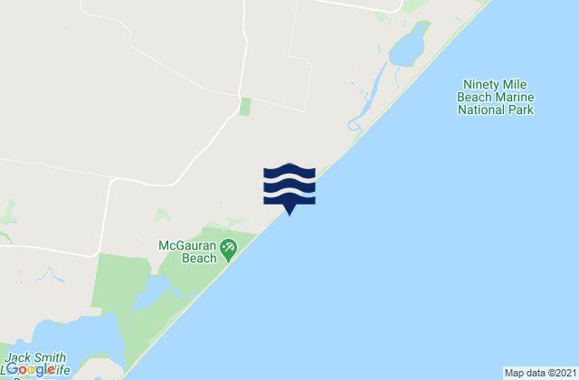 Mcgauran Beach, Australia tide times map
