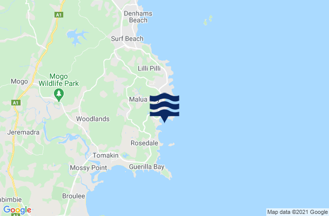 Mckenzies Beach, Australia tide times map