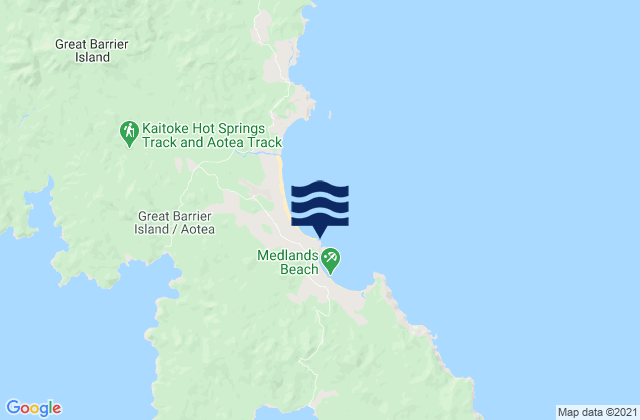 Medlands Beach, New Zealand tide times map