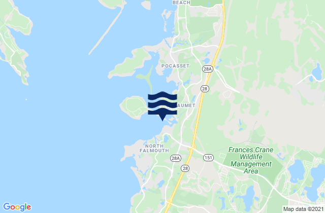 Megansett Beach, United States tide chart map