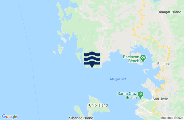 Megar (Dinagat Island), Philippines tide times map