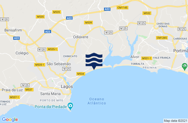 Meia Praia, Portugal tide times map