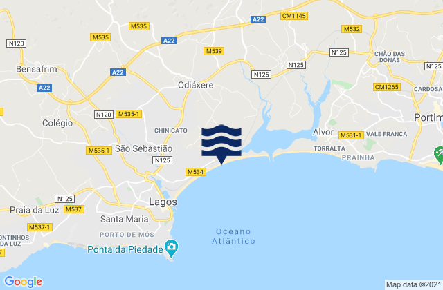 Meia Praia, Portugal tide times map