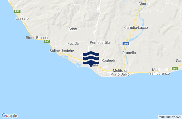 Melito di Porto Salvo, Italy tide times map