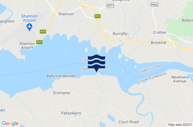Mellon Point, Ireland tide times map