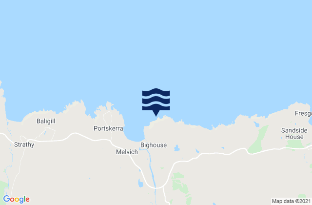 Melvich Bay, United Kingdom tide times map
