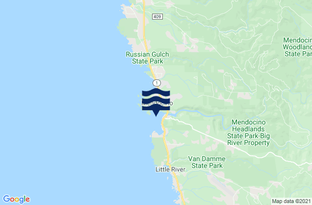 Mendocino Mendocino Bay, United States tide chart map