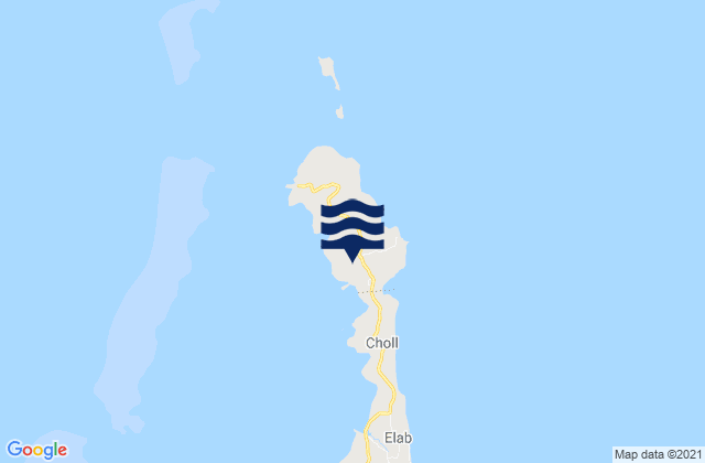 Mengellang, Palau tide times map