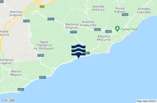 Menogeia, Cyprus tide times map
