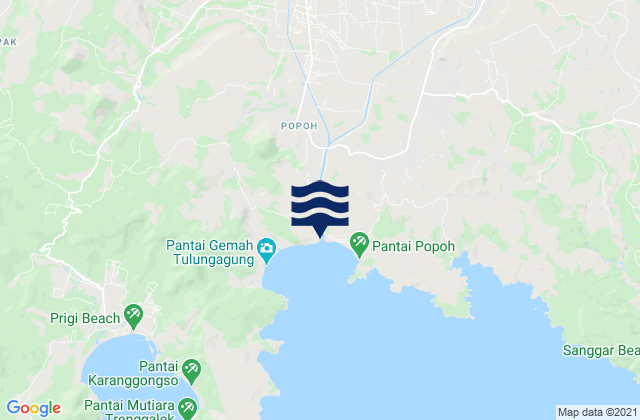 Mergayu, Indonesia tide times map
