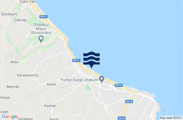 Merkez, Turkey tide times map