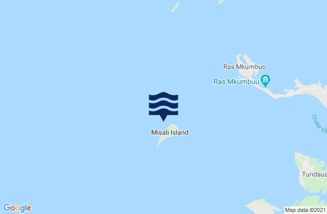 Mesali Island, Tanzania tide times map