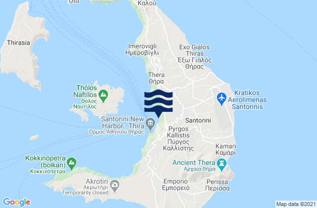 Mesaria, Greece tide times map