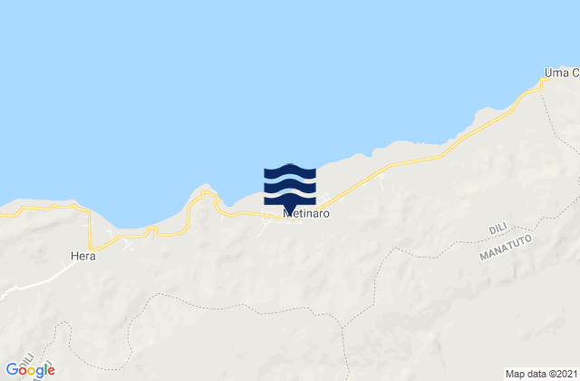 Metinaro, Timor Leste tide times map