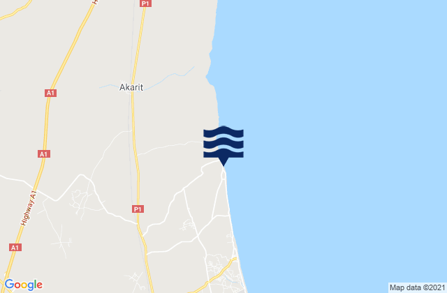 Metouia, Tunisia tide times map