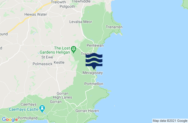 Mevagissey, United Kingdom tide times map
