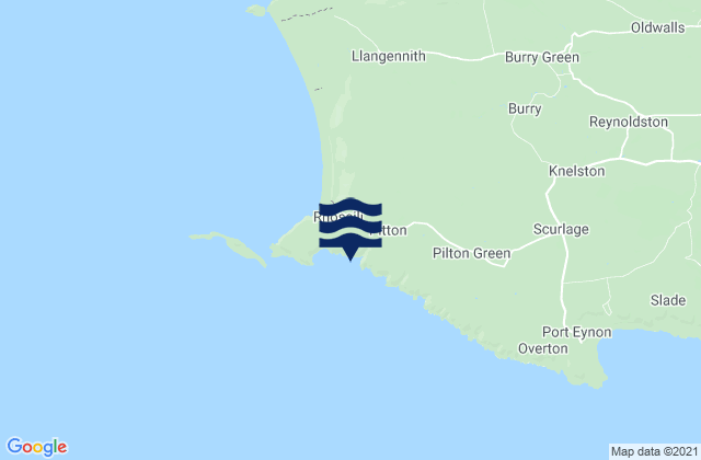 Mewslade Bay Beach, United Kingdom tide times map