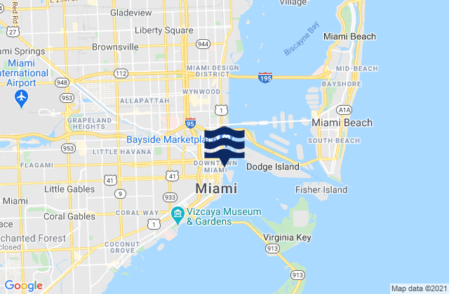 Miami River Entrance, United States tide chart map