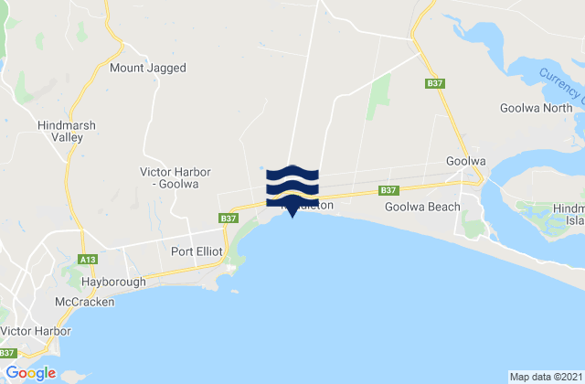 Middleton Beach, Australia tide times map