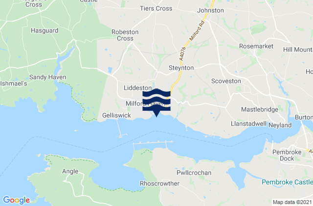 Milford Haven, United Kingdom tide times map