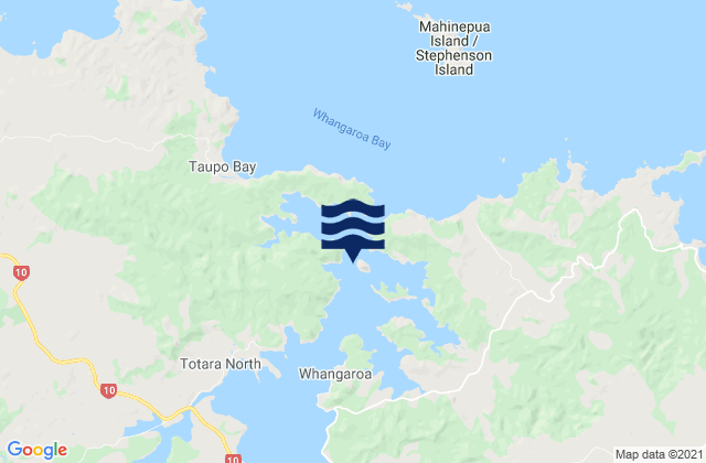 Milford Island (Wairaupo Island), New Zealand tide times map