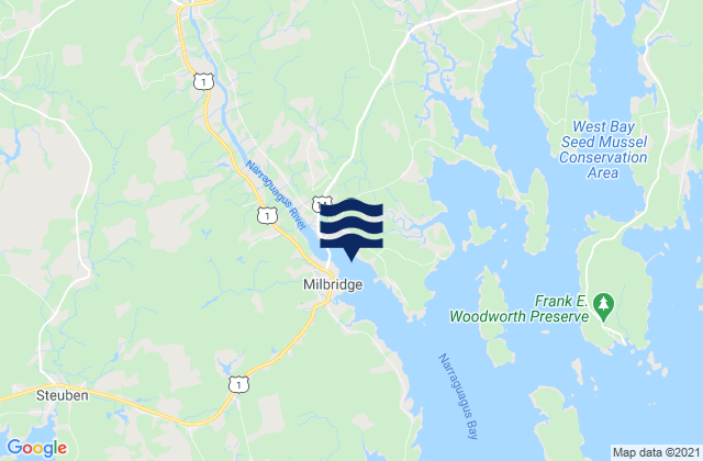 Millbridge Narraguagus River Maine, United States tide chart map