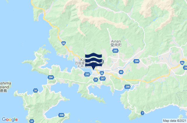 Minamiuwa-gun, Japan tide times map