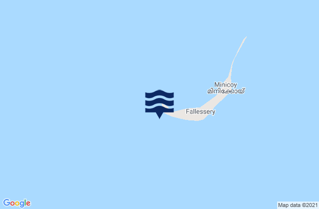 Minicoy Island, India tide times map