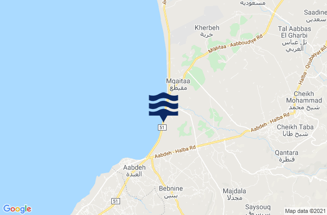 Minie-Denniyeh, Lebanon tide times map