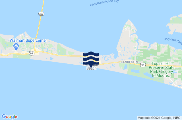 Miramar Beach, United States tide chart map