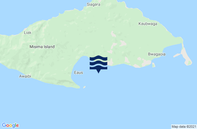 Misima, Papua New Guinea tide times map