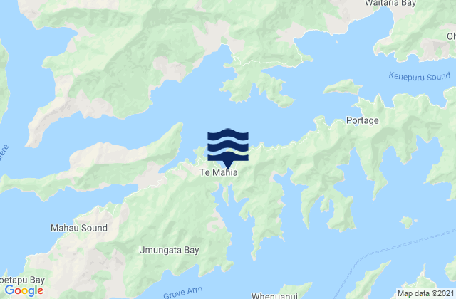 Mistletoe Bay, New Zealand tide times map