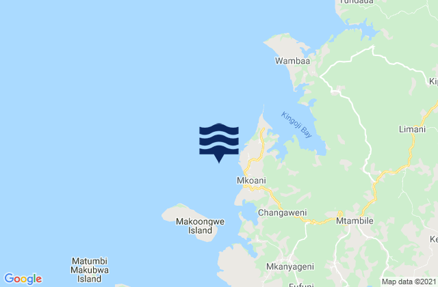 Mkoani Pemba Island, Tanzania tide times map