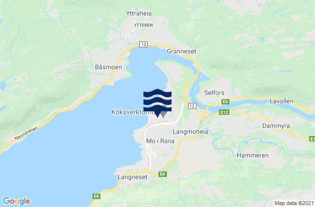 Mo i Rana, Norway tide times map