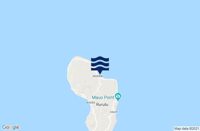 Moerai, French Polynesia tide times map