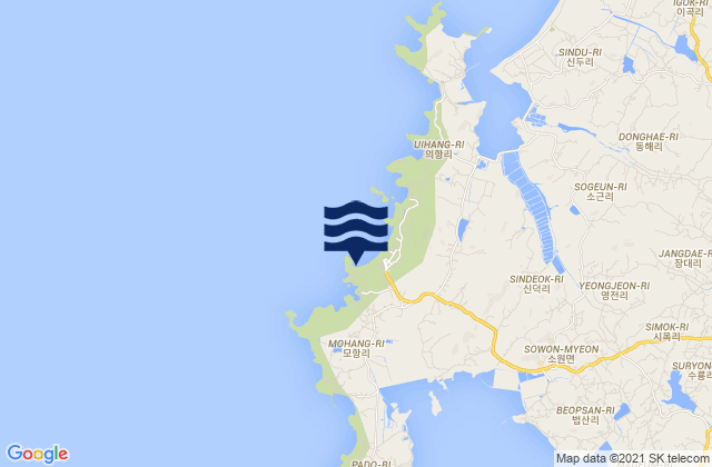 Mohang-ni, South Korea tide times map