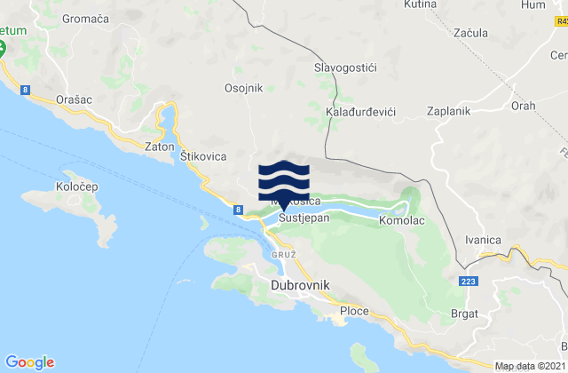 Mokosica, Croatia tide times map