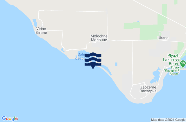 Molochnoye, Ukraine tide times map