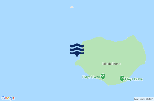 Mona Island, Puerto Rico tide times map