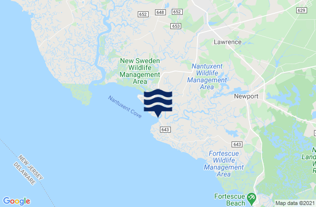 Money Island (Nantuxent Creek Entrance), United States tide chart map