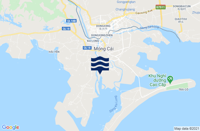 Mong Cai, Vietnam tide times map