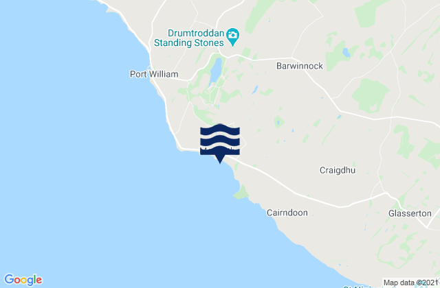 Monreith Bay, United Kingdom tide times map